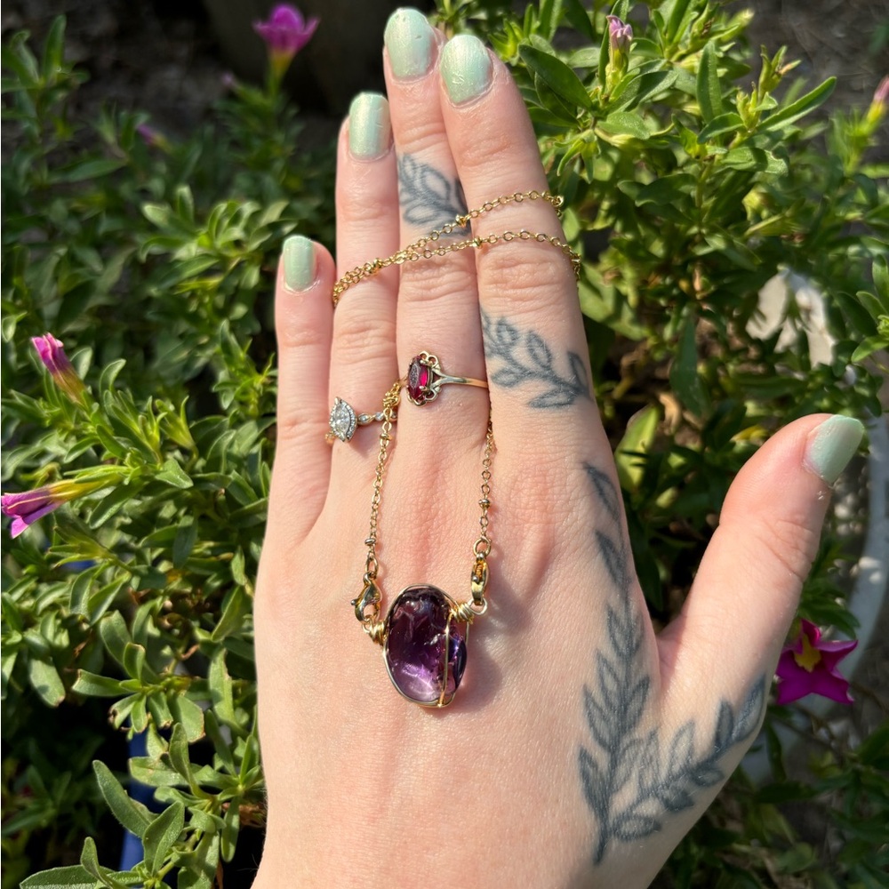 Amethyst interchangeable necklace - Picture 3 of 4